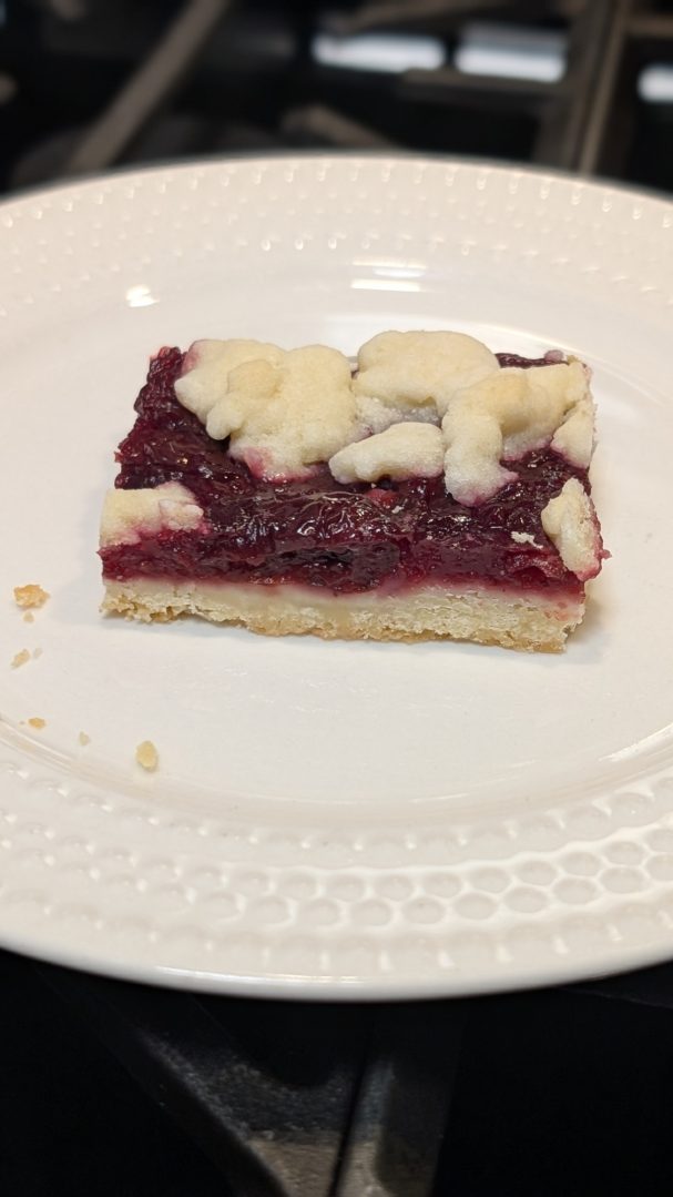 BC Cherry vanilla shortbread bars