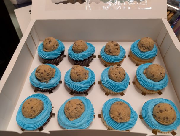 Vanilla Buttercream and cake with Cookie Doh Cupcake