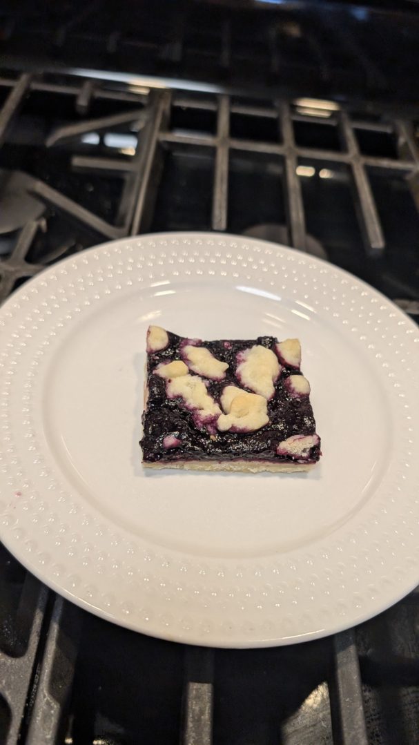 Blackberry shortbread bars